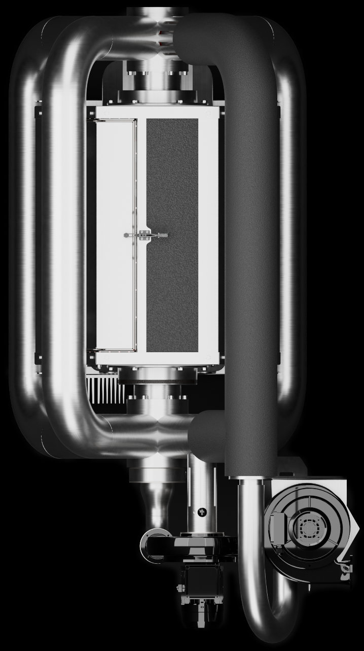 DirectRoaster top-down view showing compact dimensions